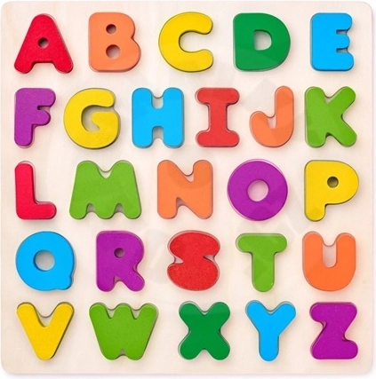 WOODYLAND Puzzle ABC písmena na desce