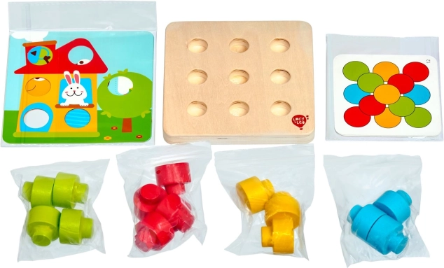 Barevná mozaika s velkými kolíky LUCY & LEO