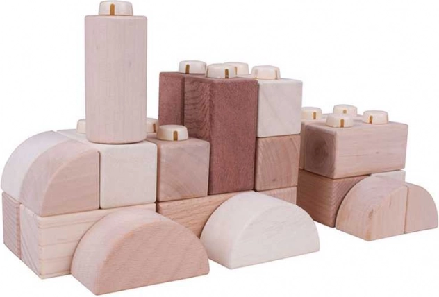 Dřevěné spojkostky natur 100 ks v boxu
