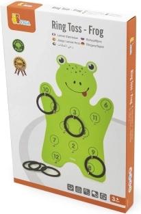 Dřevěná hra házení kroužků – žába