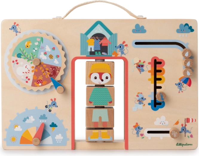 Lilliputiens dřevěný panel o počasí s liškou Alice