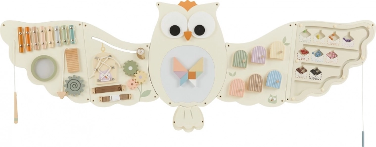 Dřevěná motorická deska sova 2Kids Toys – velká nástěnná busy board