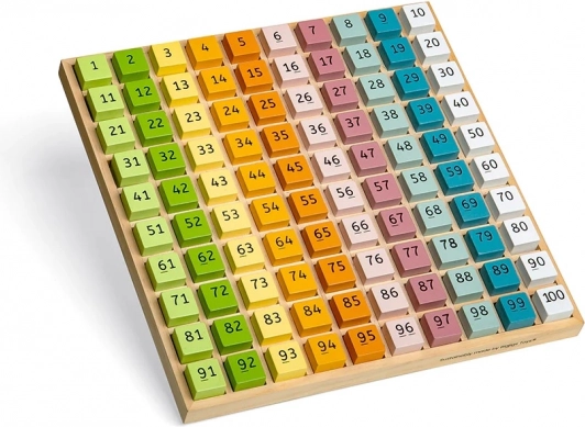 Bigjigs Toys dřevěný číselný zásobník 1–100 FSC