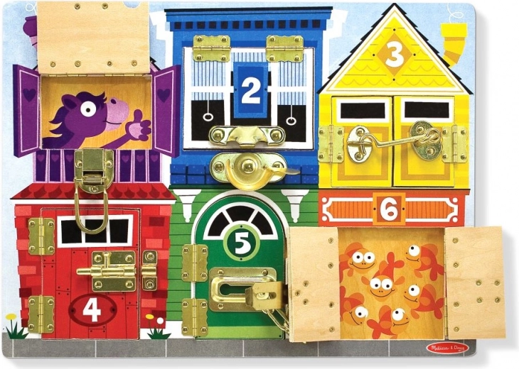 Dřevěná motivační tabule Zámky a zajištění Melissa and Doug