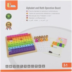 Viga matematická operační tabule s písmeny, čísly a znaménky