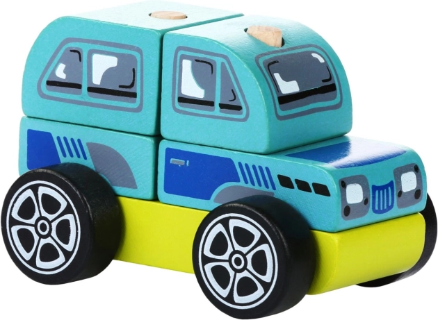 CUBIKA Dřevěný Terénní Vůz Skládačka