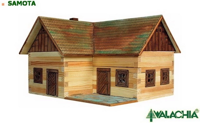 Dřevěná slepovací stavebnice Walachia Samota 1:32