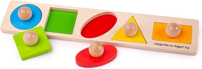 Dřevěné vkládací puzzle tvary Bigjigs Baby