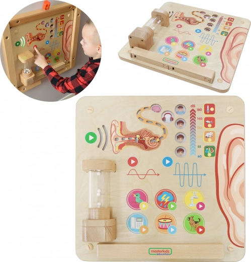 Masterkidz Edukační Tabule Zrakové Smysly Montessori