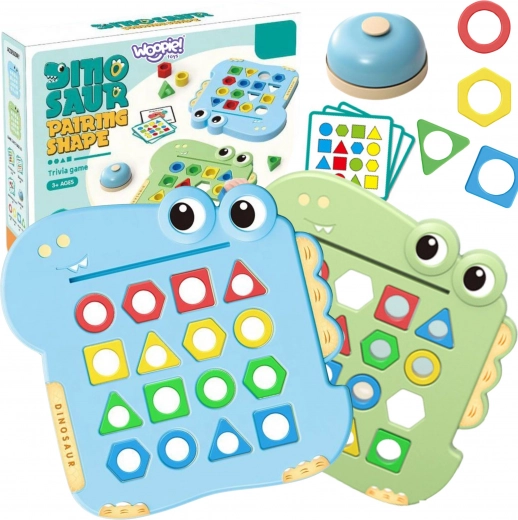 Montessori hra dinosaurus – párování tvarů WOOPIE