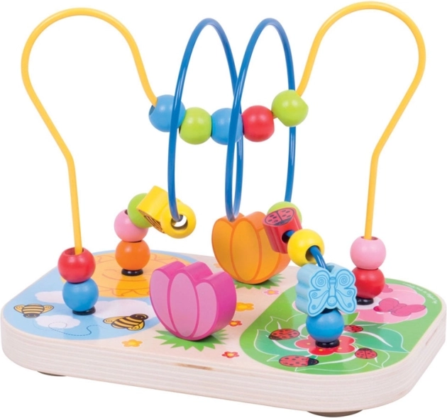 Dřevěný motorický labyrint Louka Bigjigs Baby