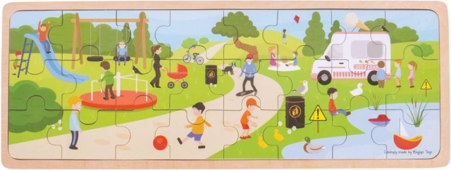 Dětské dřevěné puzzle V parku