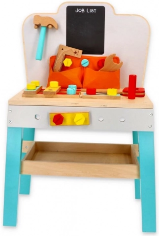 Dětský dřevěný pracovní stůl s tabulí