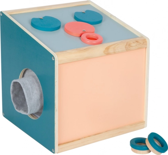Dřevěný senzorický a dotykový box pro děti