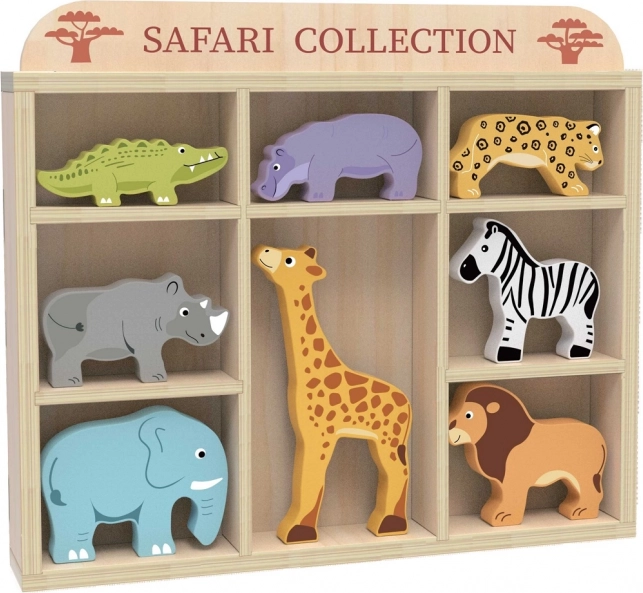 Dřevěná sada safari zvířátek 2Kids Toys