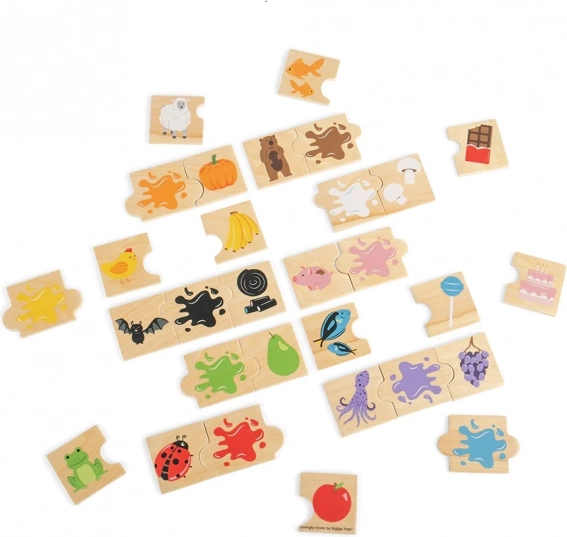 Bigjigs Toys didaktické puzzle barvy