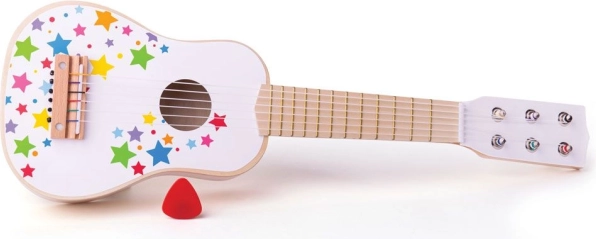 Dřevěná dětská kytara s hvězdičkami BIGJIGS TOYS