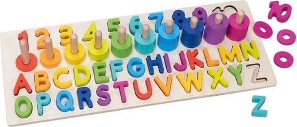 Montessori alfanumerická puzzle skládačka - písmena a číslice