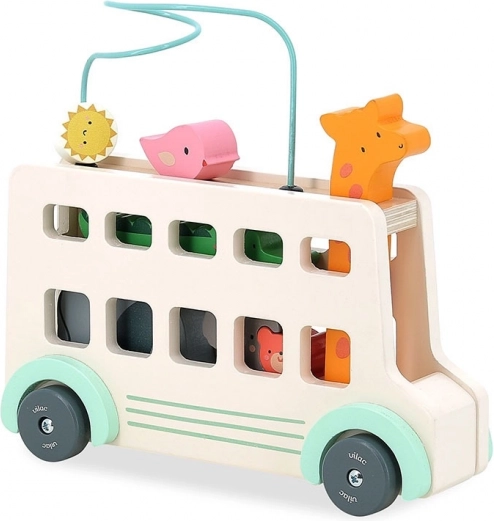 Dřevěný autobus pro zvířátka od Sarah Betz