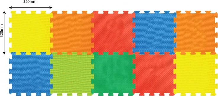 Měkké stavební bloky 10 ks 32 × 32 cm