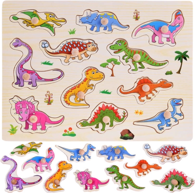 Dřevěná vkládačka dinosauři – 11 dílků