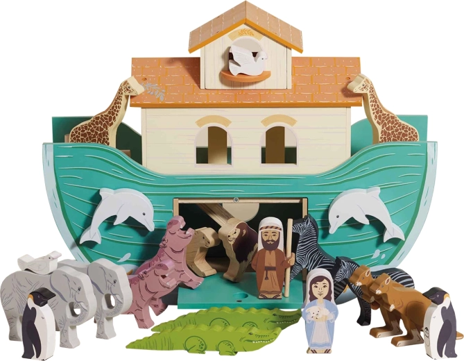 Le Toy Van velká Noemova archa – dřevěná sada s figurkami