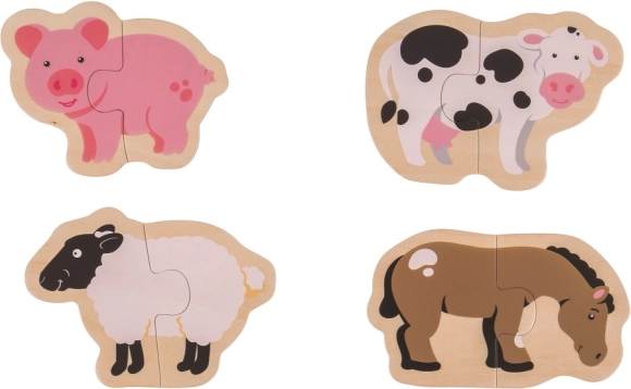 Bigjigs Toys snadné puzzle Farmářská zvířátka