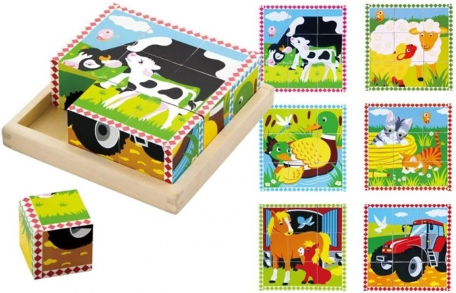 Babu obrázkové kostky zvířátka na farmě – 9 kostek