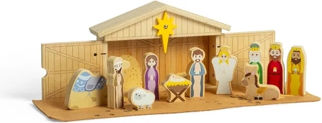 Bigjigs Toys Dřevěný Vánoční Betlém