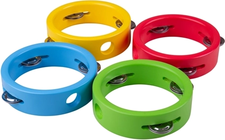 Dřevěná Minitamburína Červená