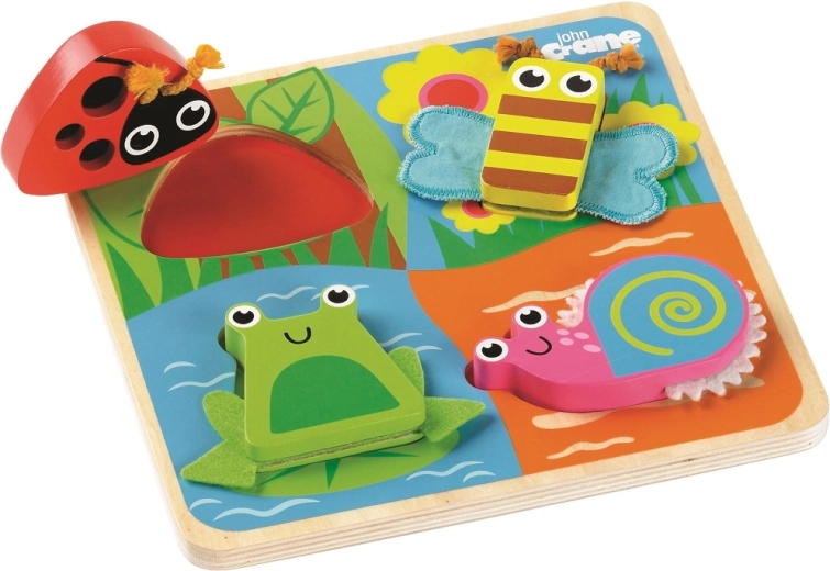 Tidlo senzorické dřevěné vkládací puzzle louka