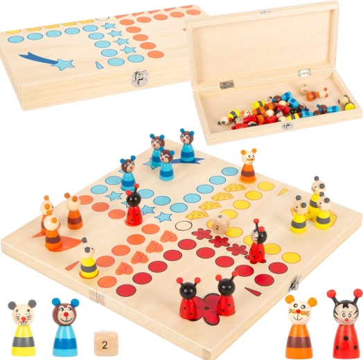 Dřevěná desková hra Člověče, nezlob se – zvířátka od Small Foot