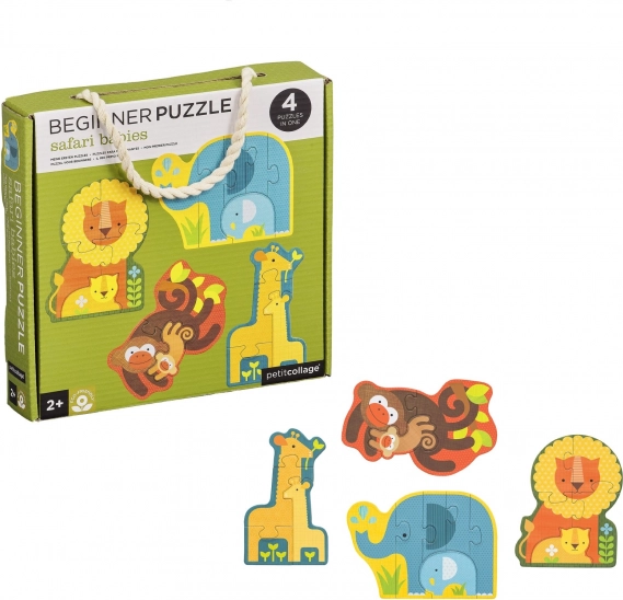 Petit Collage První Puzzle Mláďata Safari
