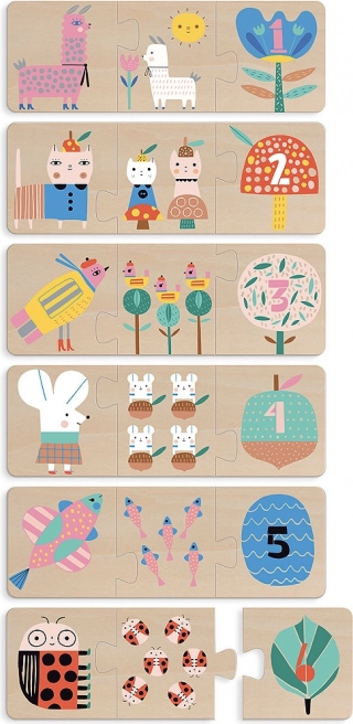 Vilac Dřevěné Puzzle Maminka a Mládě