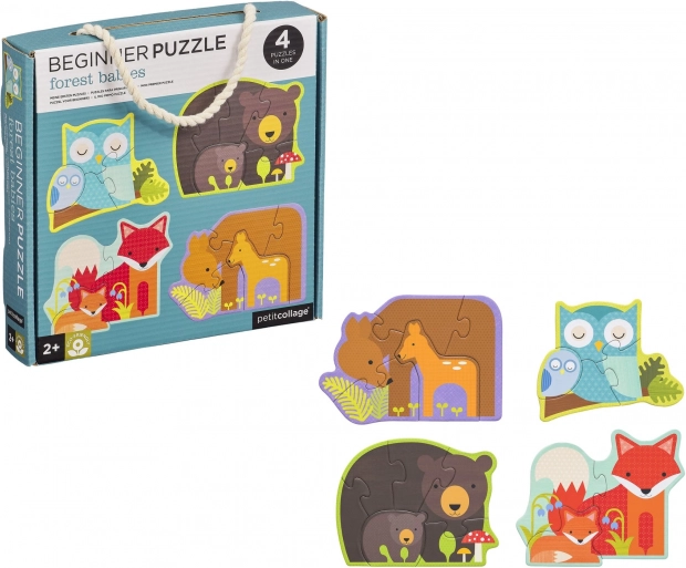 Petit Collage první puzzle - Lesní zvířátka