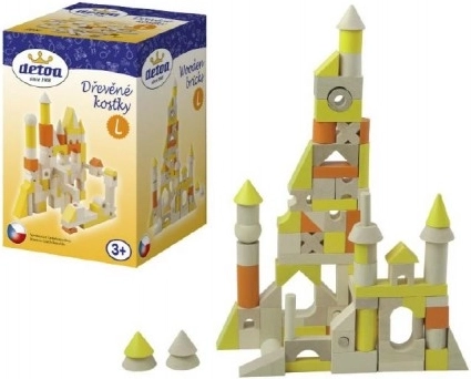 Detoa Dřevěné kostky 96 dílků