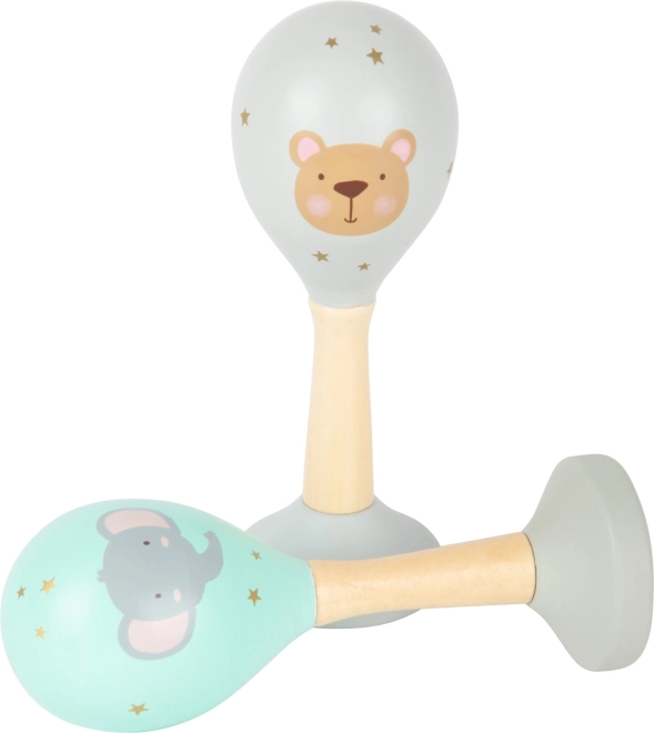 small foot Dřevěné rumba koule sada Pastelová, 2 ks