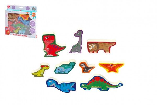 Puzzle/Vkládačka desková 20x14cm v krabičce 24x21x2cm 24m+ – Dinosauři