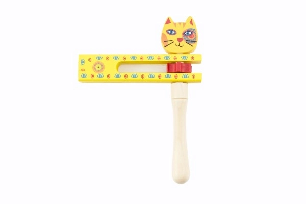 Řehtačka dřevo 12,5cm 4 barvy 12m+