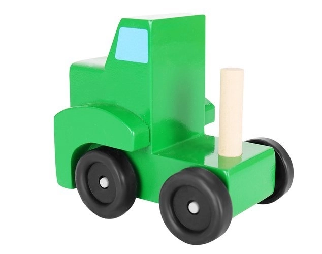 Dřevěný kamion s auty