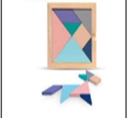 Dřevěné puzzle tangram