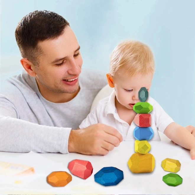 Montessori dřevěné balanční kameny