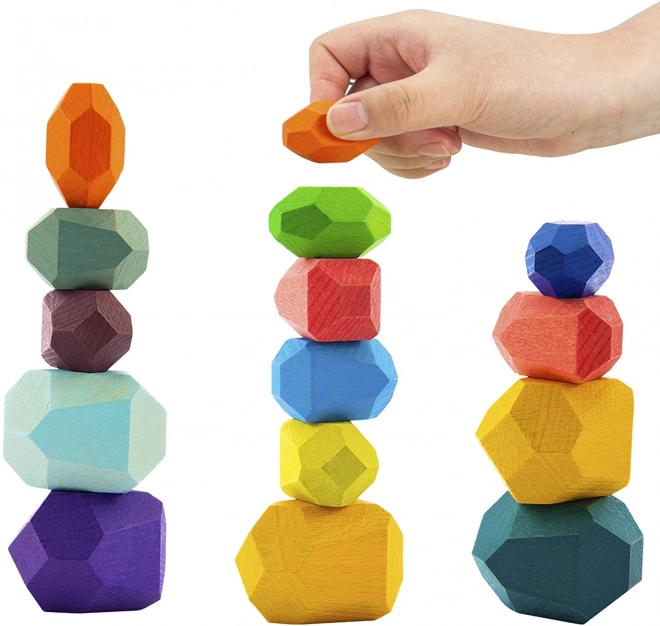 Montessori dřevěné balanční kameny