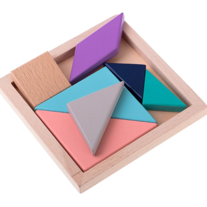 Dřevěné puzzle tangram