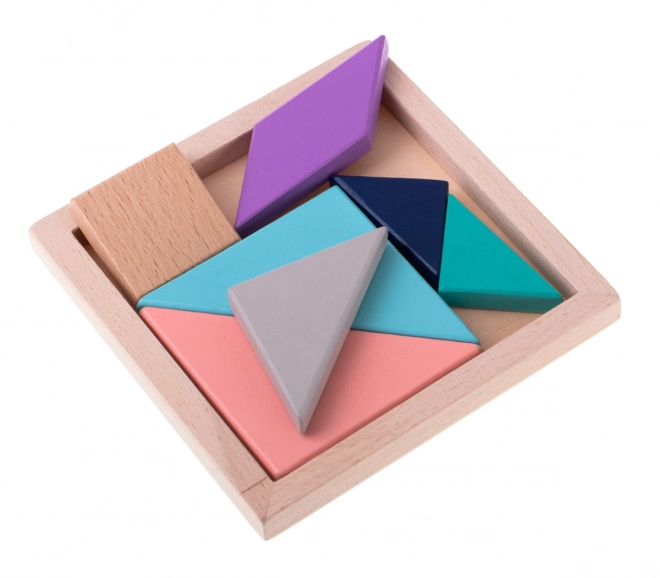 Dřevěné puzzle tangram