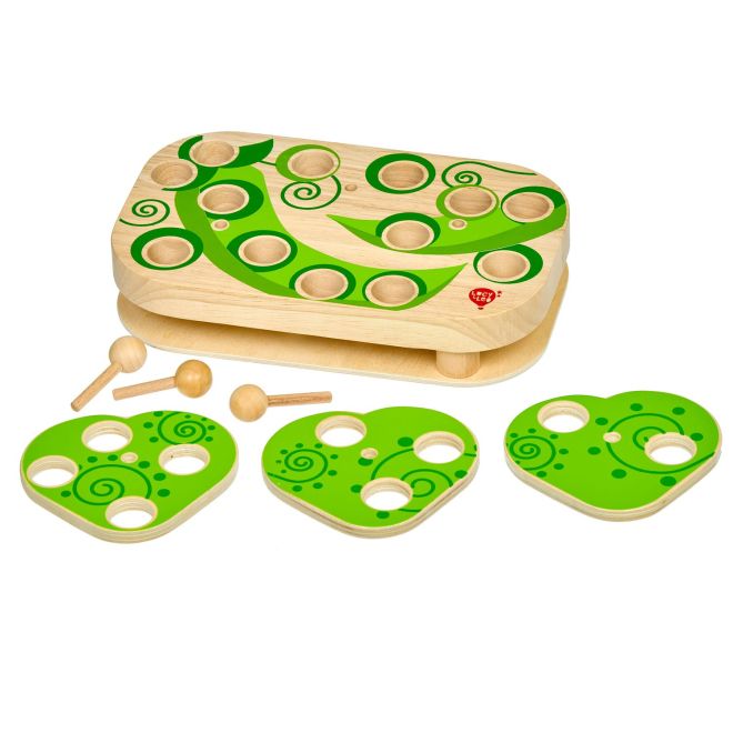 Lucy & Leo Chytání housenek – dřevěná motorická stolní hra s magnety