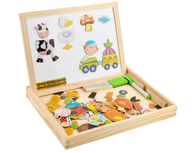 Magnetická tabule s puzzle zvířátky