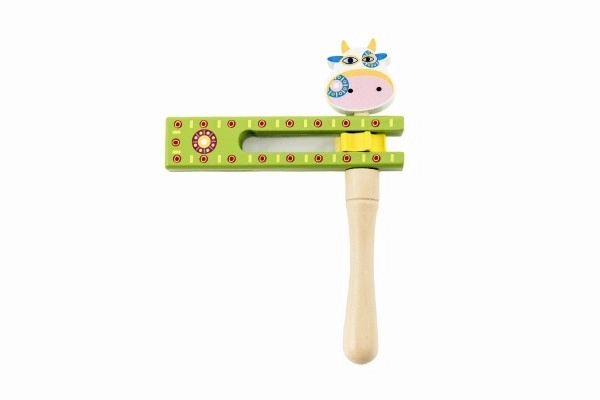 Řehtačka dřevo 12,5cm 4 barvy 12m+