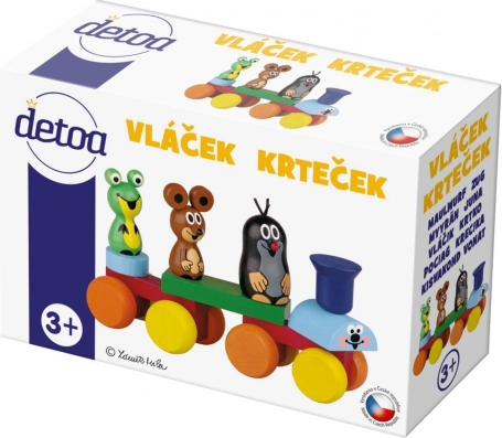 Dřevěný vláček KRTEČEK Detoa