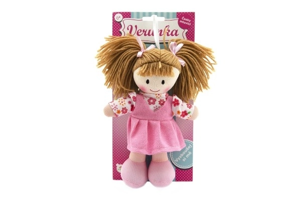 Panenka Verunka hadrová plyšová mluvící 20 cm